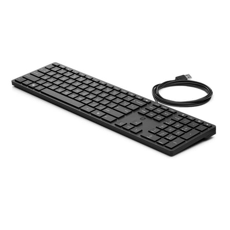HP 320K Wired Desktop Standard Keyboards, Black, 1 Count, 1 Pack