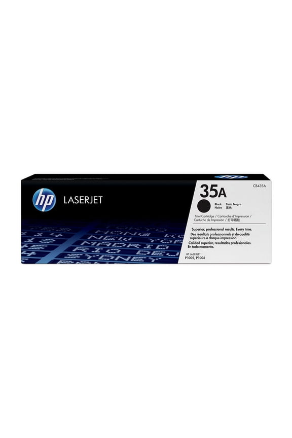 HP 35A Black Original LaserJet Toner Cartridge, ~1,500 pages, CB435A