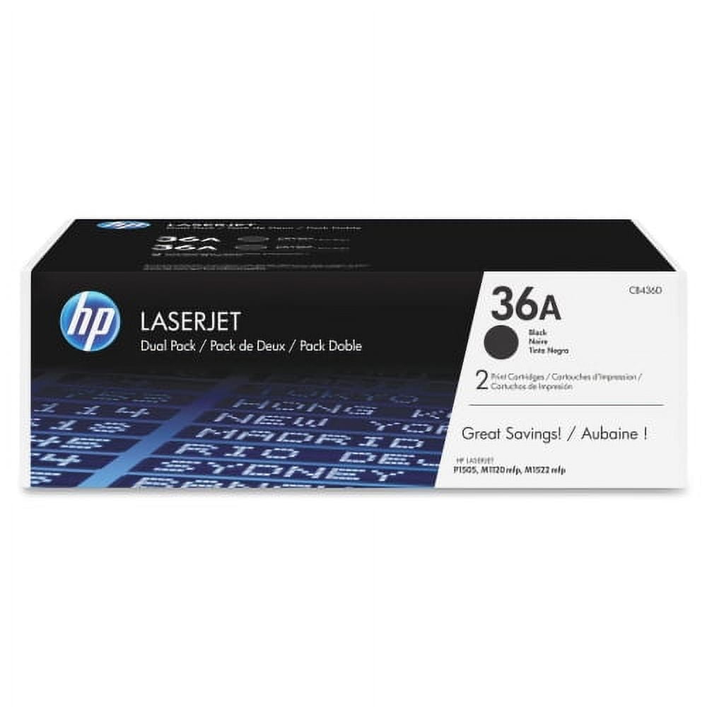HP 36A - 2-pack - black - original - LaserJet - toner cartridge (CB436AD) - for LaserJet M1120 MFP,
