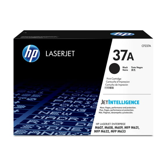 HP 37A Black Original LaserJet Toner Cartridge, ~11,000 pages, CF237A