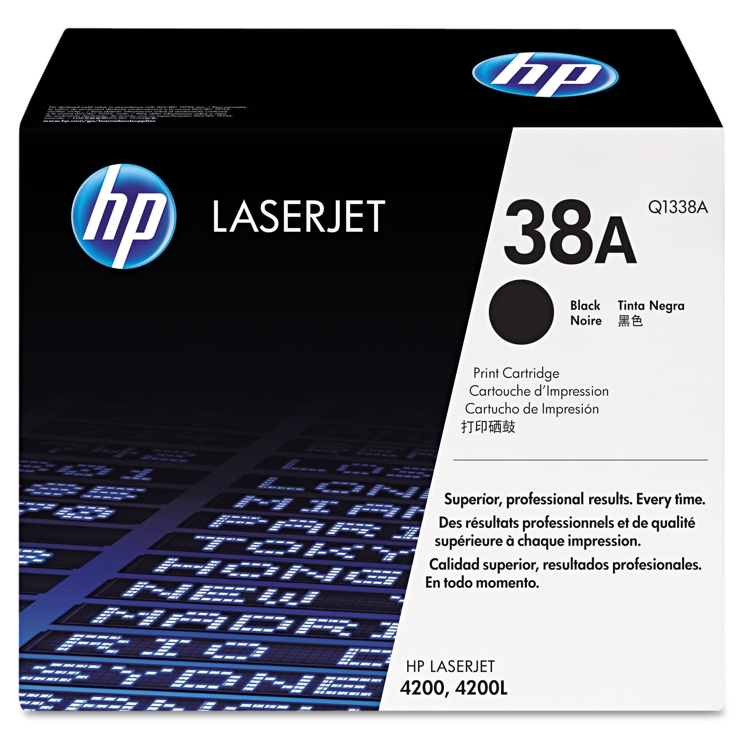 HP 38A (Q1338A) Toner Cartridge, Black