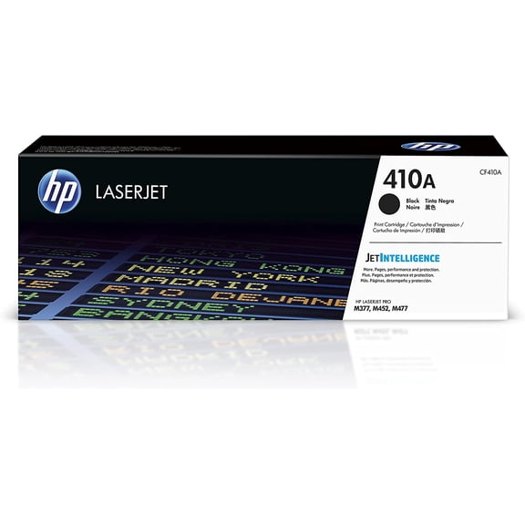 HP 410A Black Toner Cartridge | Works with Color LaserJet Pro M452 Series, MFP M377, M477 Series | CF410A
