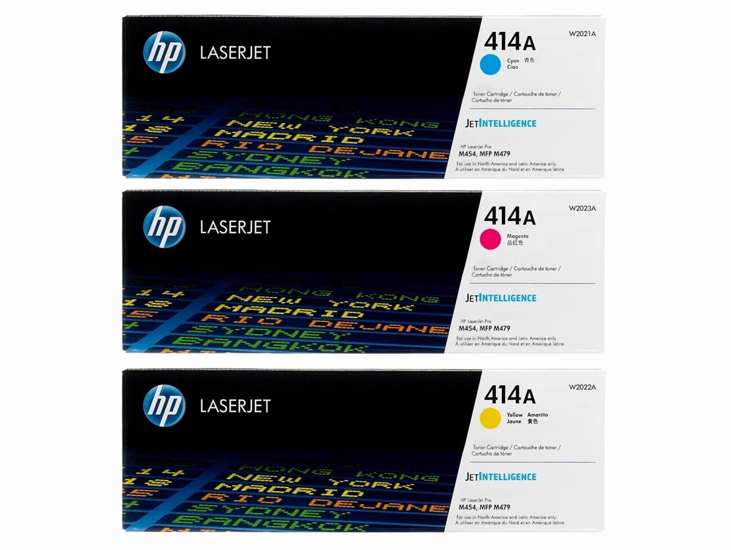 HP 414A CMY 3-Color Set Laser Jet Pro Series - W2021A, W2022A and ...