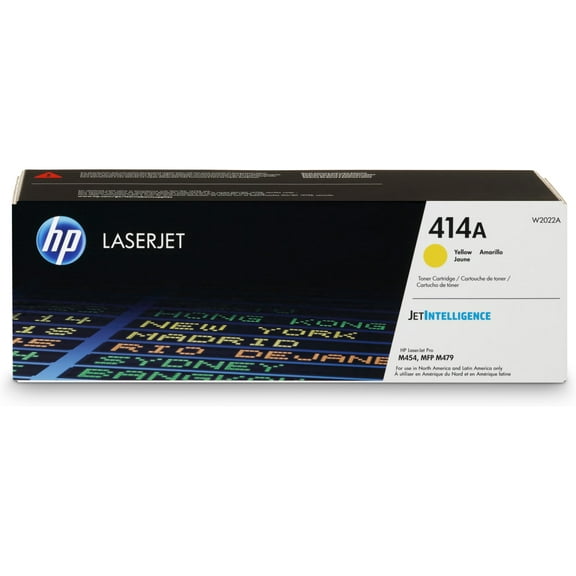HP 414A Yellow Original LaserJet Toner Cartridge, ~2,100 pages, W2022A