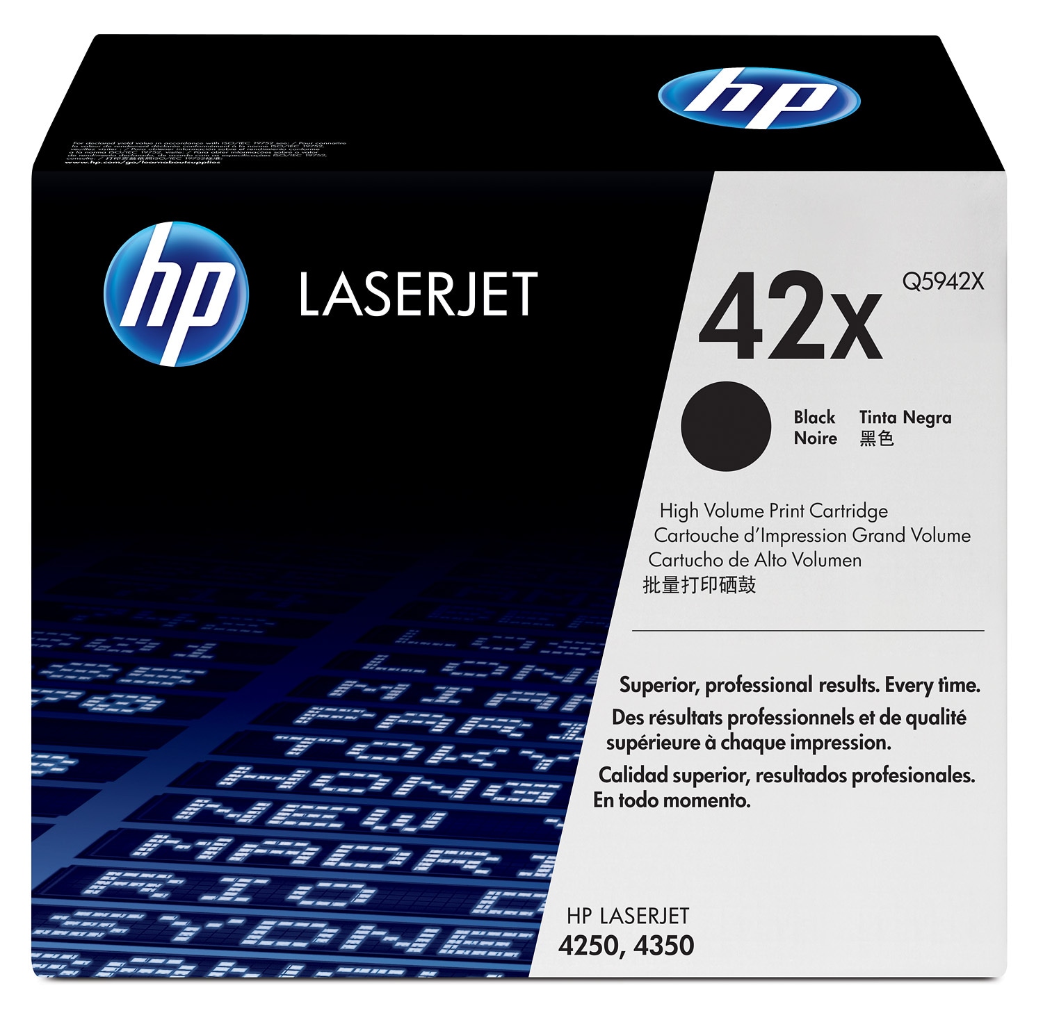 HP 42X High Yield Black Original LaserJet Toner Cartridge, ~20,000 pages, Q5942X - image 1 of 7