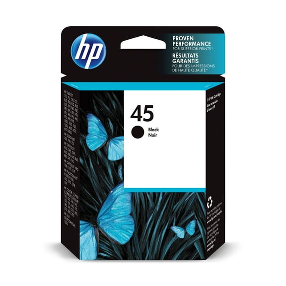 HP 45 Black Ink Cartridge Works with select HP DeskJet, DesignJet, OfficeJet, OfficeJet Pro, PhotoSmart, Color Copier, Fax Series 51645A