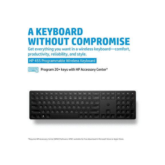 HP 455 Programmable Wireless Keyboard for business