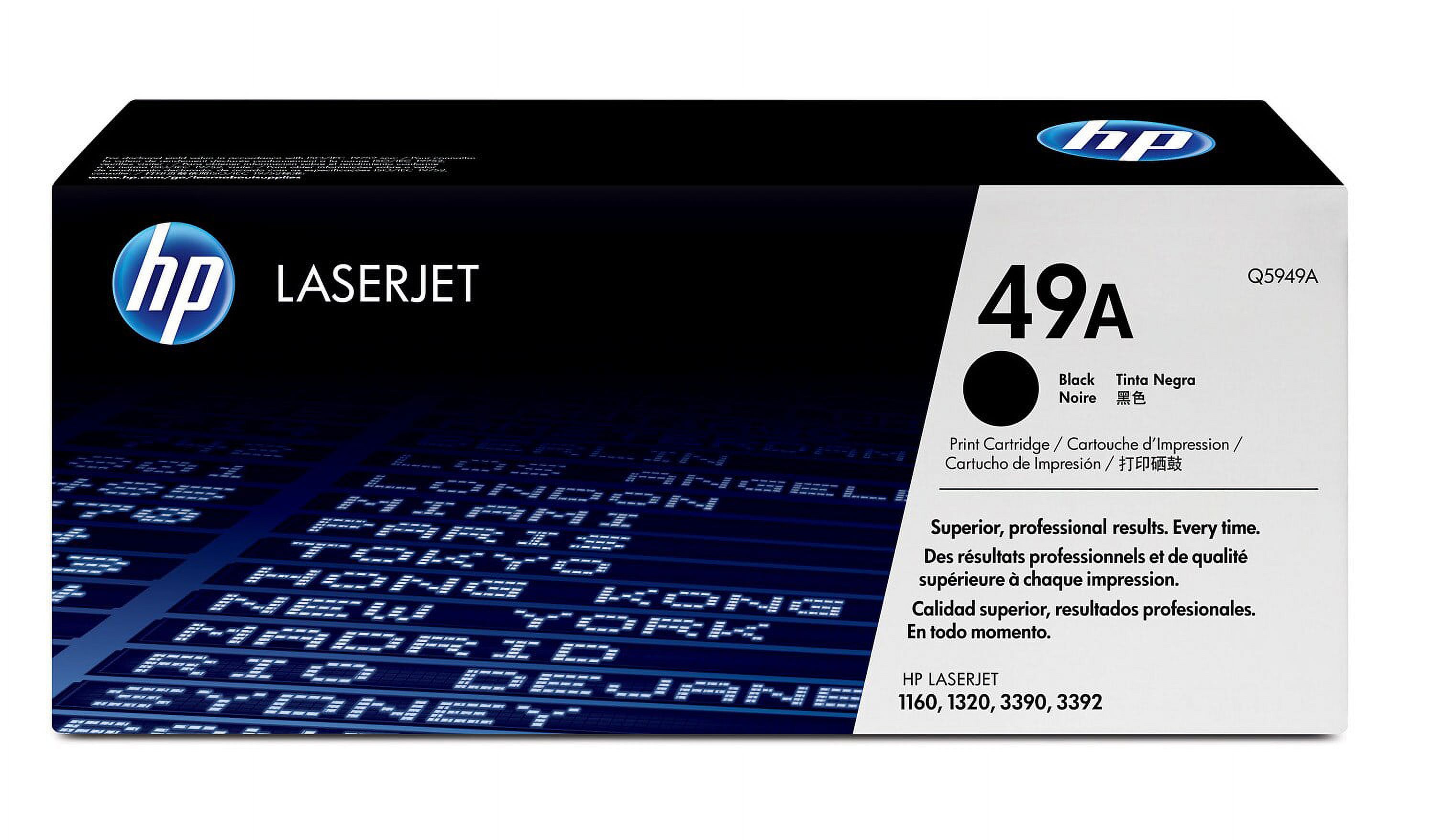 HP 49A Black Original LaserJet Toner Cartridge, ~2,500 pages, Q5949A - image 1 of 7