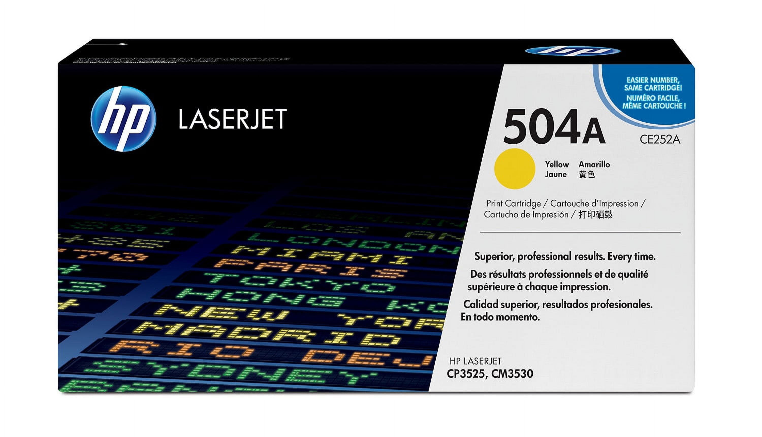 HP 504A, Yellow Original Toner Cartridge (CE252A)