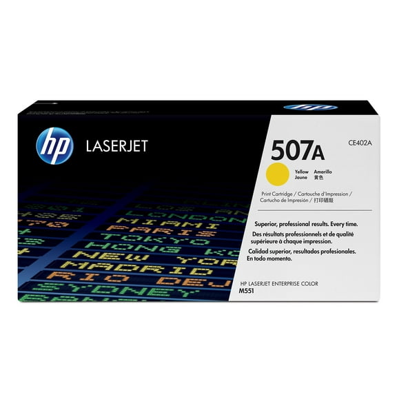 HP 507A Yellow Original LaserJet Toner Cartridge, ~6,000 pages, CE402A
