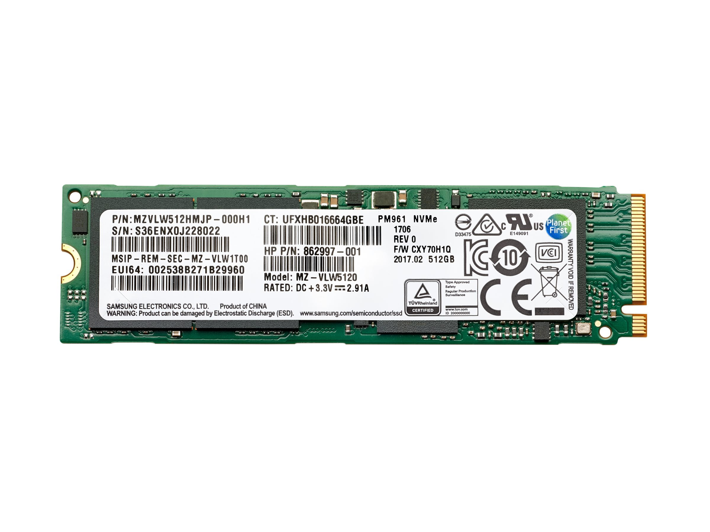 HP 512 GB Solid State Drive Internal PCI Express NVMe 1 Year Warranty 406L8AA
