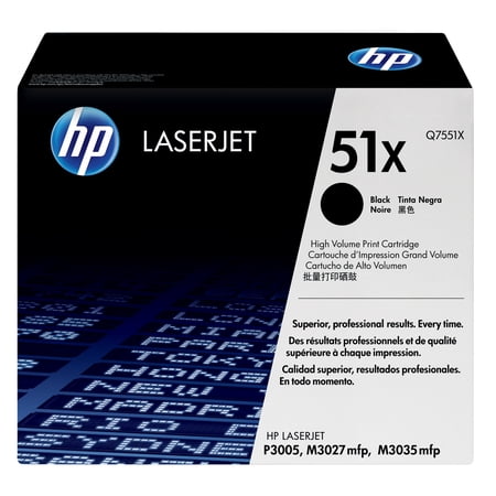 HP 51X (Q7551X) Black High Yield Original LaserJet Toner Cartridge