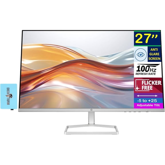 HP Series 5 527sf 27in FHD IPS Monitor, 100Hz, 5ms, 300 Nits, 99% sRGB w/DKZ Hub