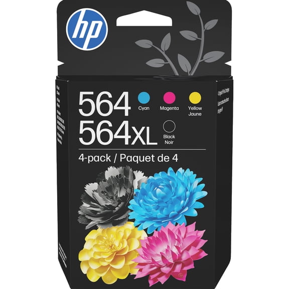 HP 564 CMY/564XL Blk Ink Crtg Combo 4-Pk