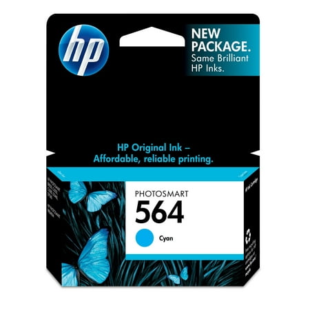 HP 564 Color Printer Cartridge Printing consumables, Cyan, CB318WN#140, 1 Pack Approximate 300 Pages