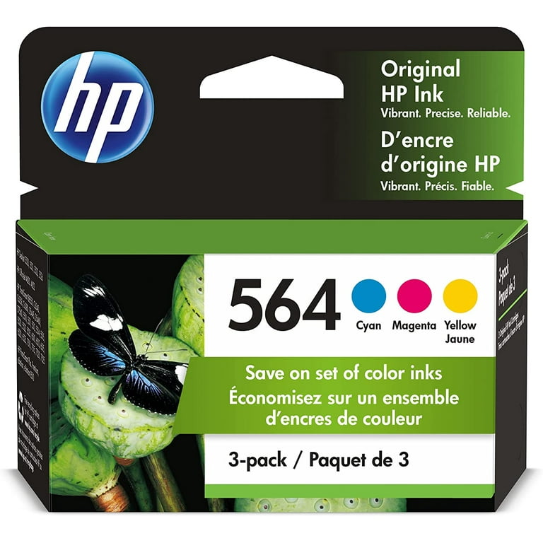 HP 564, (N9H57FN) 3-Pack Cyan/Magenta/Yellow Original Ink Cartridges HP 564, (N9H57FN) 3-Pack Cyan/Magenta/Yellow Original Ink Cartridges