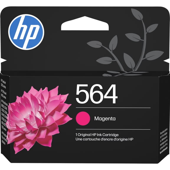 HP 564 Magenta Original Ink Cartridge, ~300 pages, CB319WN#140