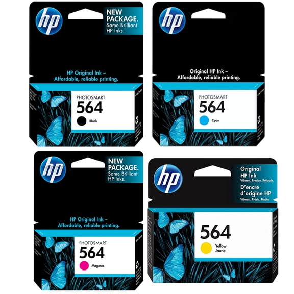 HP 564 Original 4-Color Ink Cartridge Bundle