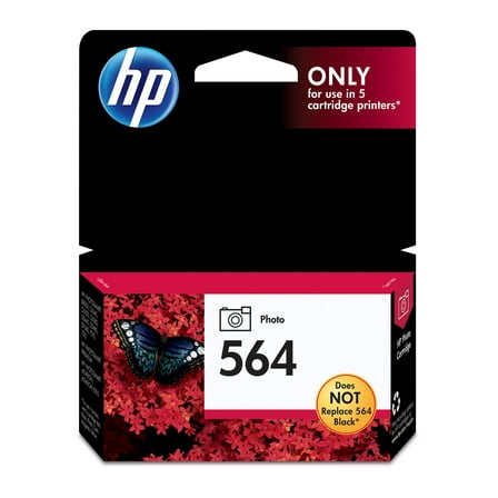HP 564 Photo Original Ink Cartridge, ~130 photos, CB317WN#140
