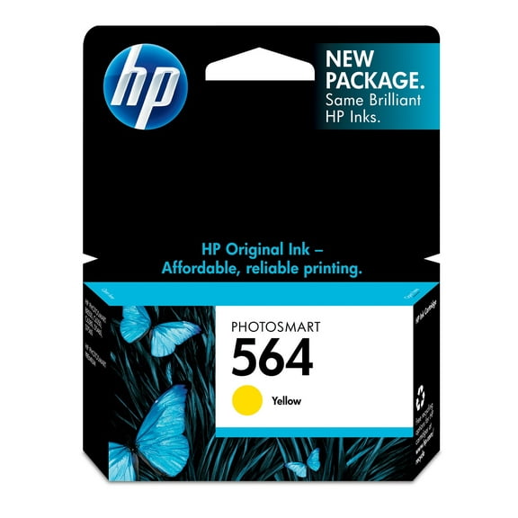 HP 564 Yellow Original Ink Cartridge, ~300 pages, CB320WN#140