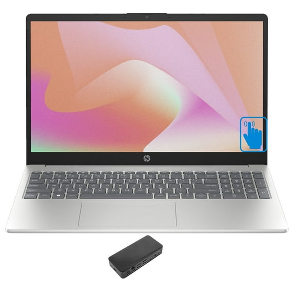 HP 5t fd000 Home/Business Laptop (Intel i7-1355U 10-Core, 15.6in 60 Hz Touch Full HD (1920x1080), Intel UHD, 8GB RAM, 512GB PCIe SSD, Backlit KB, Wifi, Webcam, Win 10 Pro) with USB-C Dock