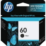 HP 60 Black Ink Cartridge | Works with DeskJet D1660, D2500, D2600, D5560, F2400, F4200, F4400, F4580; ENVY 100, 110, 120; PhotoSmart C4600, C4700, D110a Series | CC640WN