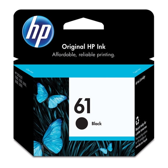 HP 61 Black Original Ink Cartridge, ~170 pages, CH561WN#140