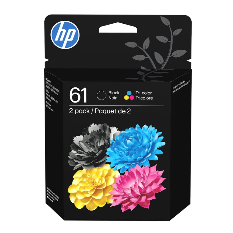 HP 61 Black/Tri-color Original Ink Cartridge 2-pack - Walmart.com