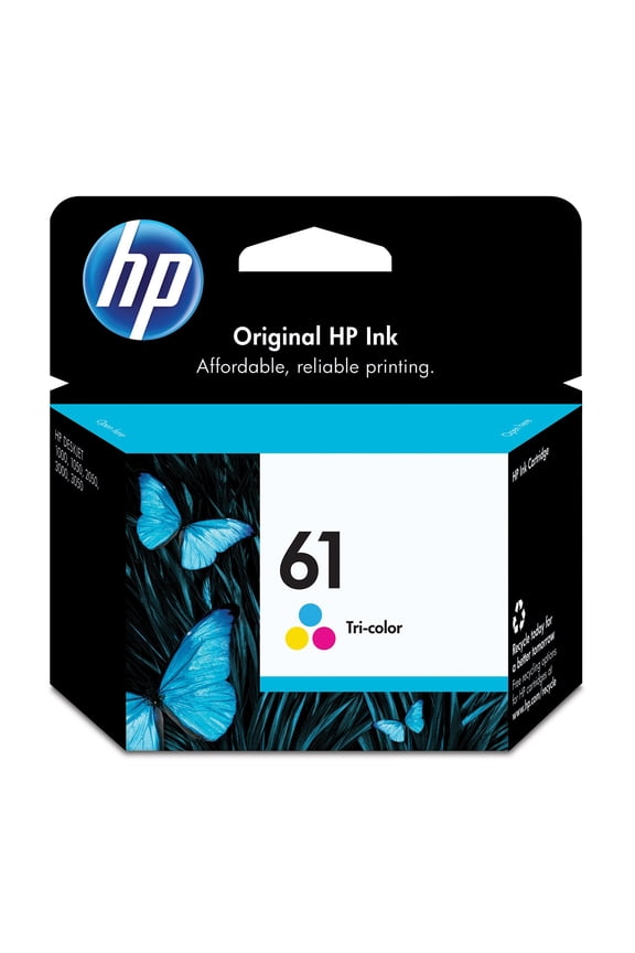 HP 61 Tri-color Original Ink Cartridge (CH562WN)