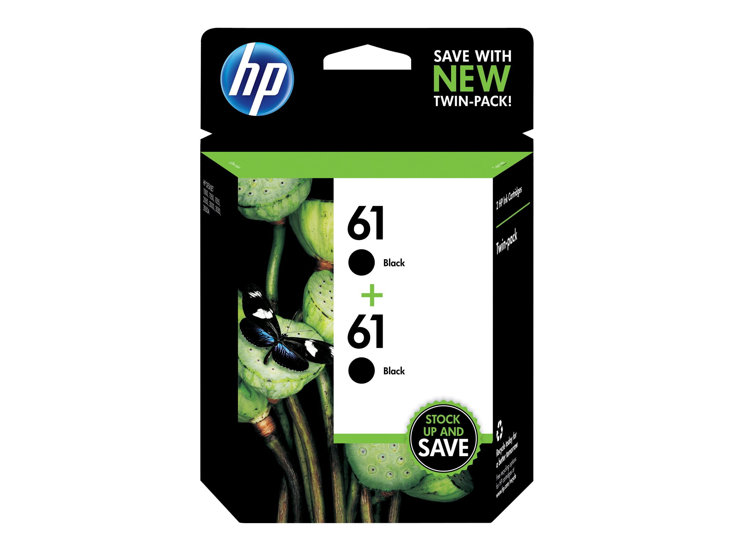 HP 61 Twin-Pack - Black - Original - Ink Cartridge
