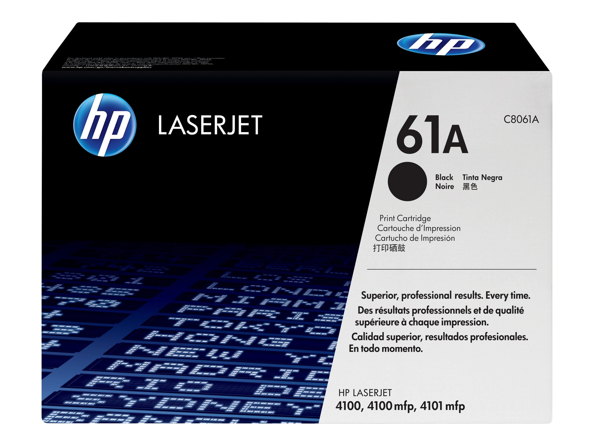 HP 61A - Black - original - LaserJet - toner cartridge (C8061A) - for LaserJet 4100, 4100dtn, 4100mfp, 4100n, 4100tn, 4101mfp