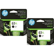 HP 61XL Black High-Yield Ink Cartridge Combination of 2