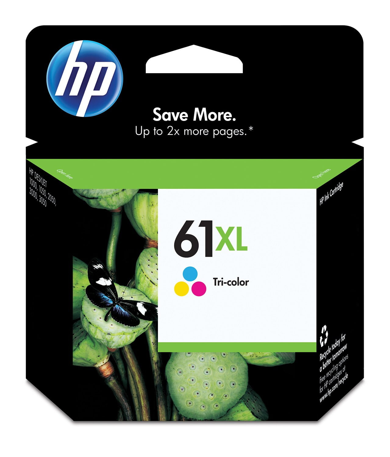 HP 61XL 3色カラー 黒　2個セット HP 61XL Black High Yield and Tri-Color Ink Cartridge, 2pk