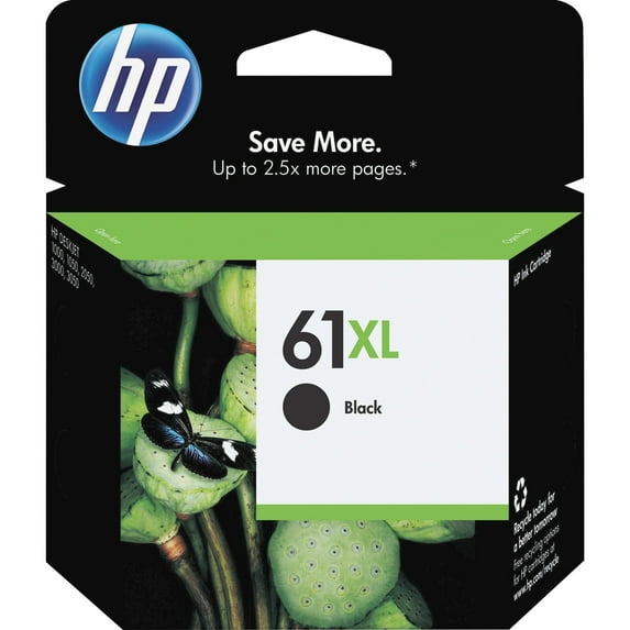 HP 61XL High Yield Black Ink Cartridge for High-Volume Printing ...