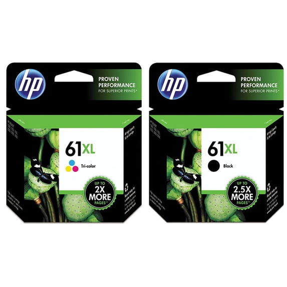 HP 61XL Original High Yield 4-Color Ink Cartridge Bundle