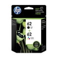thumbnail interactive-video image 1 of HP 62 2-pack Black/Tri-color Original Ink Cartridges, N9H64FN#140, 1 of 8