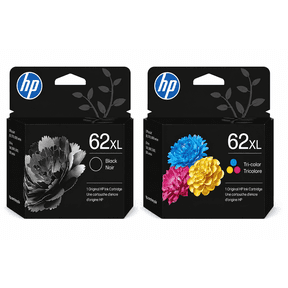 HP 62XL Ink Cartridges High Yield Black and Color for HP Printers