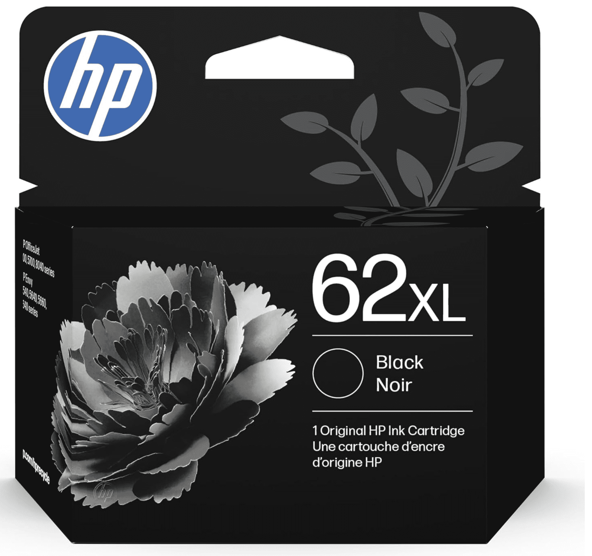 HP 62XL Black High-Yield Ink Cartridges | Works with Printer Series: Envy 5540, 5640, 5660, 7640, OfficeJet 5740, 8040, OfficeJet Mobile 200, 250 |(Sold without Manufacturer Warranty)