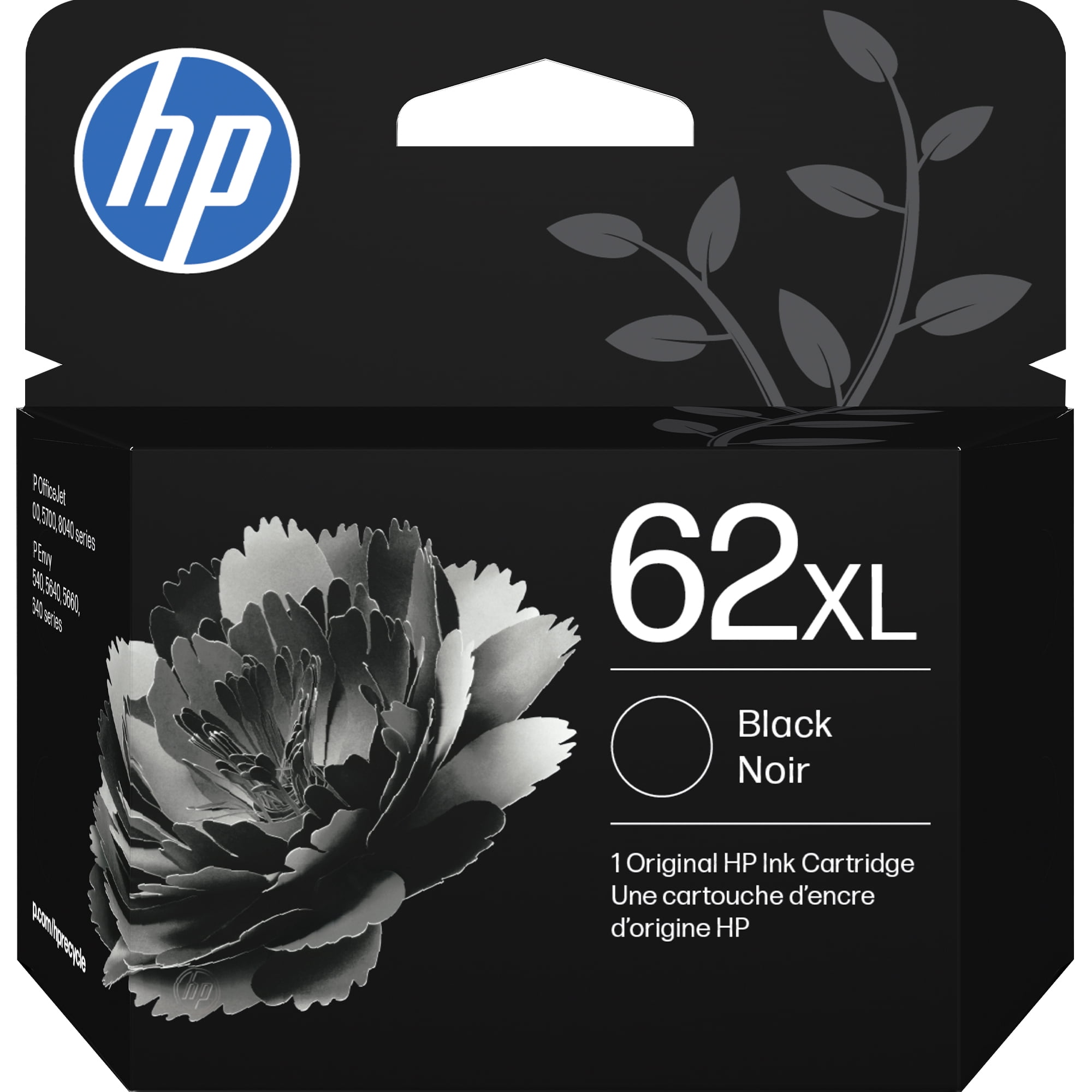 HP 62XL Black Ink Cartridge, High Yield, C2P05AN, 1ct - Walmart.com