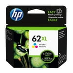 HP 62XL Tri-color High-yield Ink Cartridge | Works with Printer Series: ENVY 5540, 5640, 5660, 7640; OfficeJet 5740, 8040; OfficeJet Mobile 200, 250 | Eligible for Instant Ink | C2P07AN