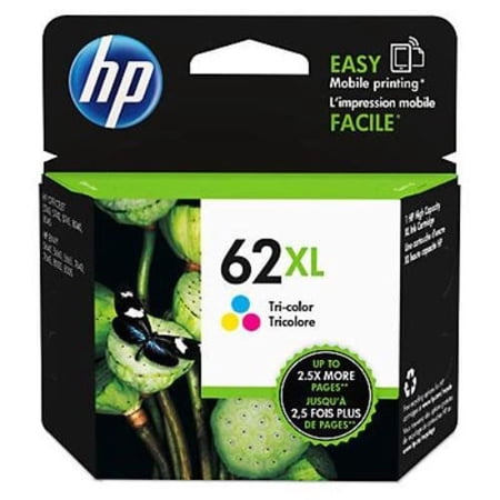 HP 62XL Tri-color High Yield Original Ink Cartridge (C2P07AN)