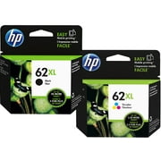HP 62XL Value Pack - 2-pack - High Yield - black, color (cyan, magenta, yellow) - original - ink cartridge / paper kit - for ENVY 55XX, 56XX, 76XX; Officejet 200, 250, 57XX, 8040