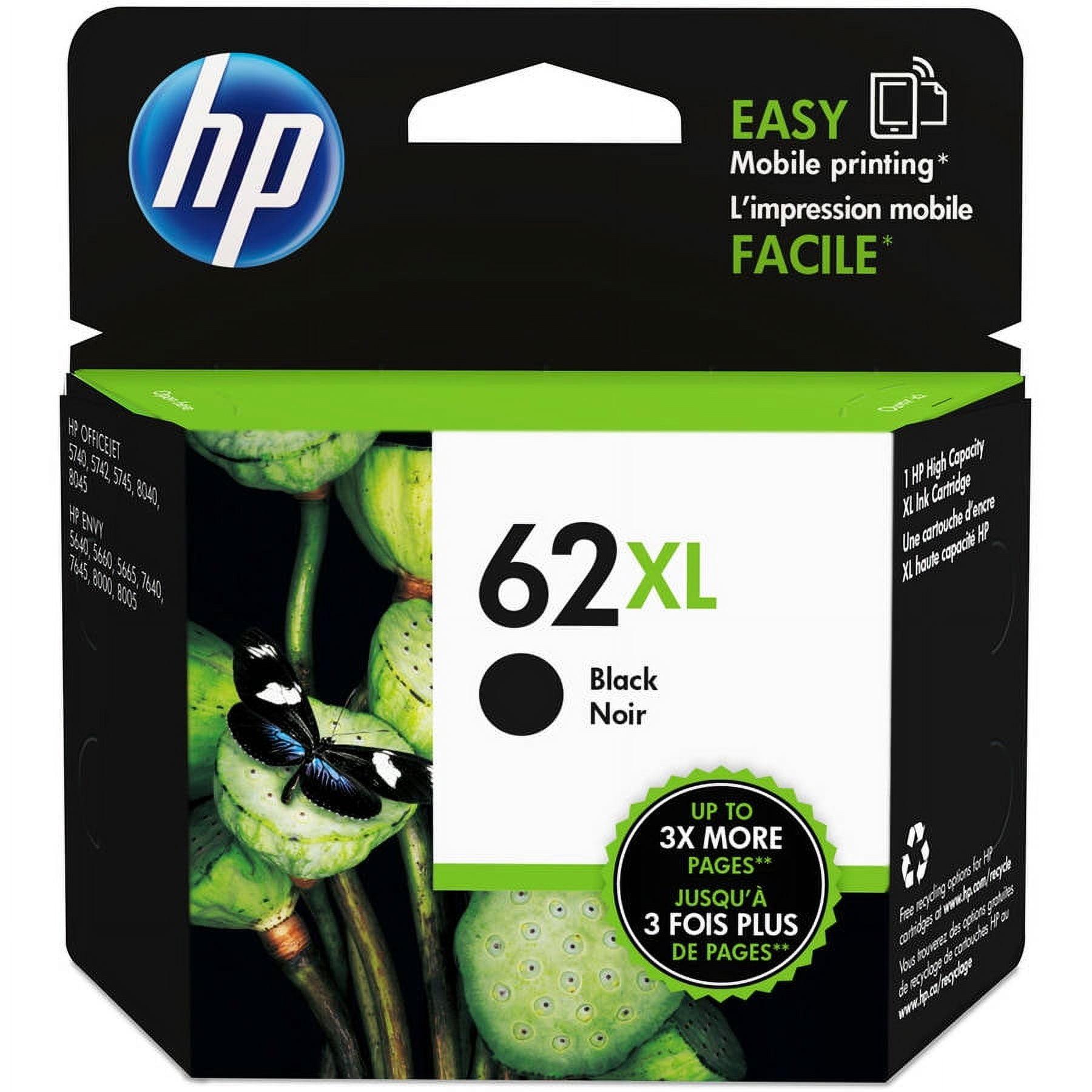 Teds HP 62XL Original Inkjet Ink Cartridge, Black, 600 Pages, Pigment ...