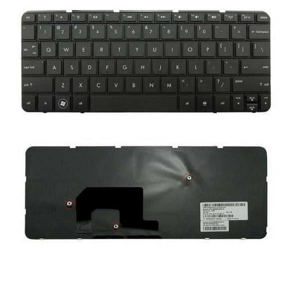 HP 639478-001 Keyboard assembly with pointstick - Full-size layout with spill resistant DuraKeys - Includes pointing stick and pointing stick cable (United States)