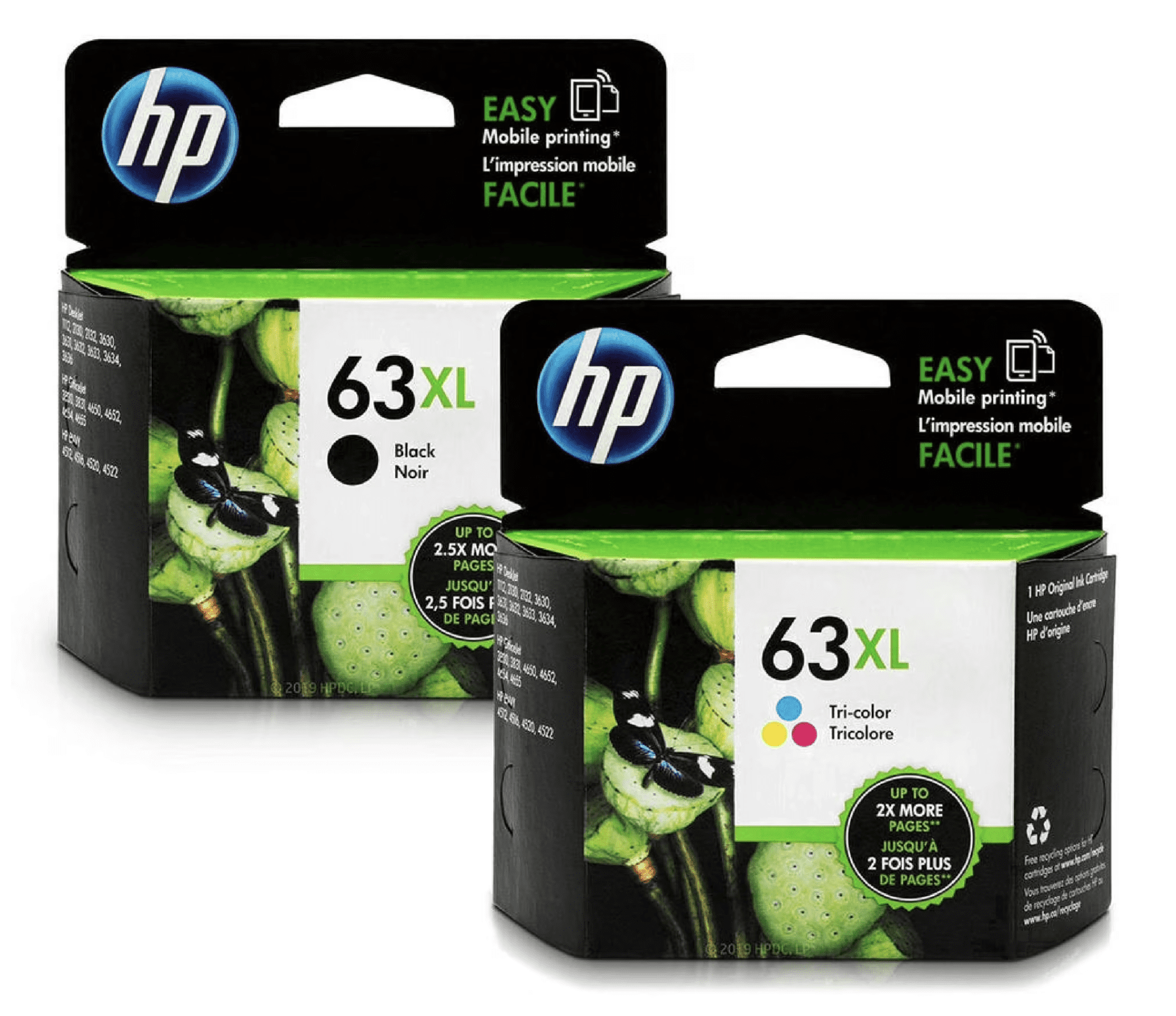 HP 63XL High Yield Black and High Yield Tri-Color Combo | Works with ...