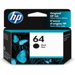 HP 64 Black Ink Cartridge for HP Printers | Works with Printer Series: ENVY Inspire 7950e; ENVY Photo 6200, 7100, 7800; Tango | Eligible for Instant Ink | N9J90AN