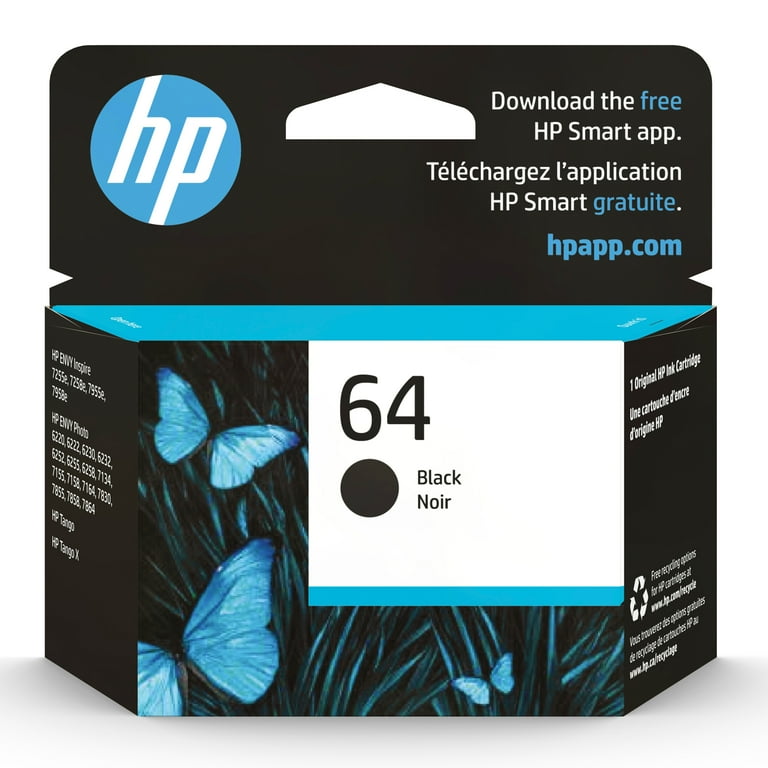 HP 64, (N9J90AN) Black Original Ink Cartridge HP 64, (N9J90AN) Black Original Ink Cartridge
