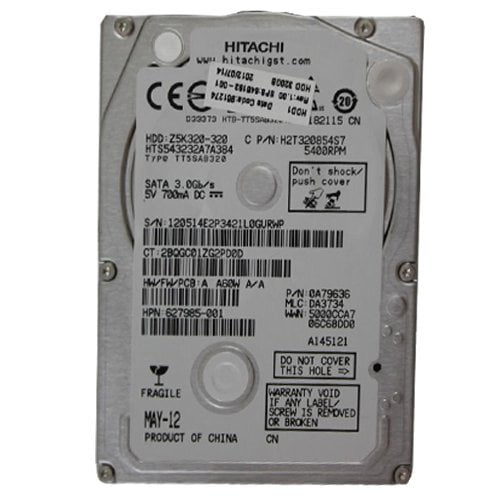 HP 645193-001 320GB SATA hard disk drive - 5,400 RPM, 2.5-inch, 7mm form factor (raw drive)