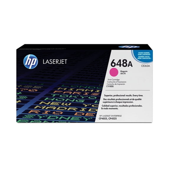 HP 648a Magenta CE263A Toner Cartridge. Sold without manufacturer warranty