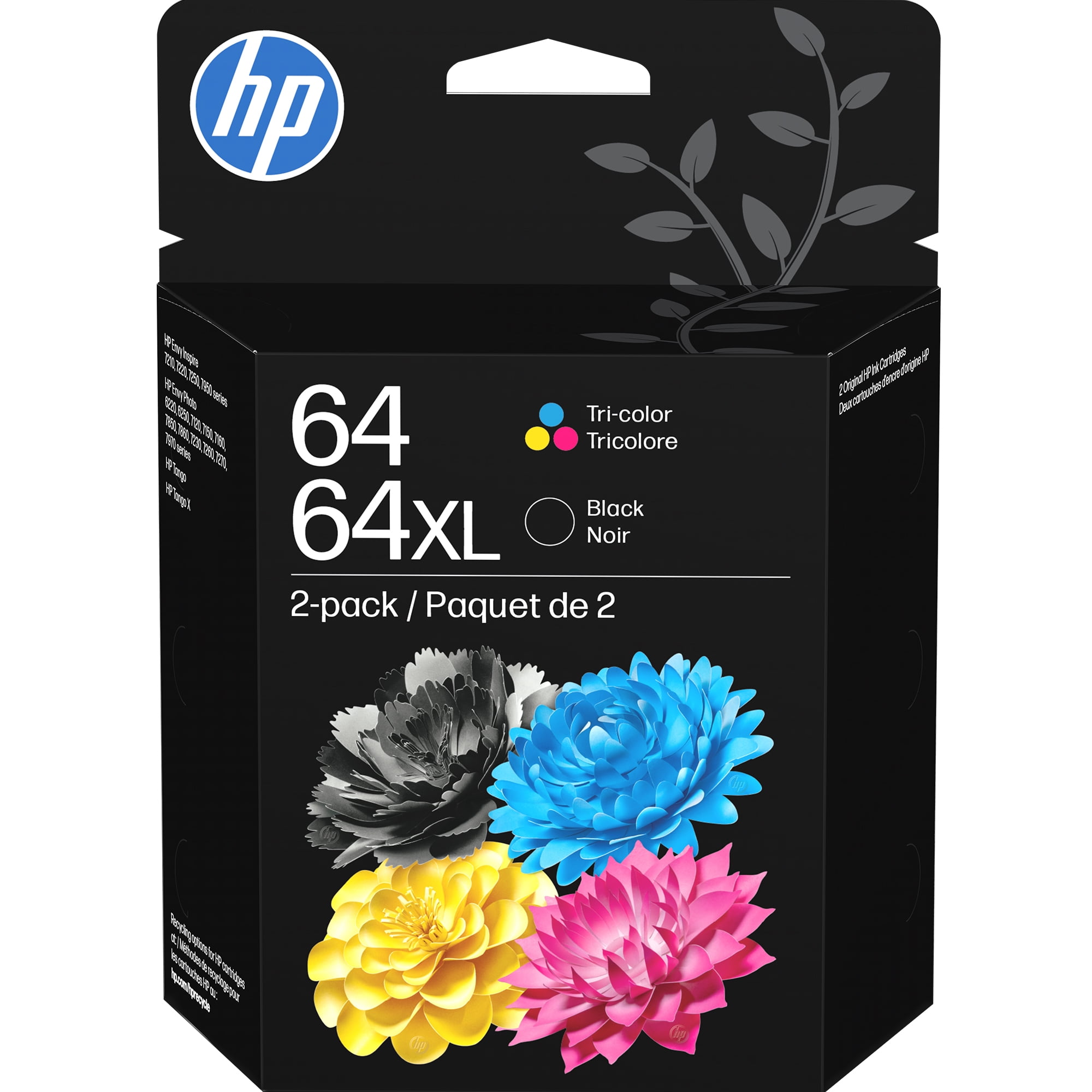 HP 64XL Black HP 64 Tri-Color 2-Pack Ink Cartridge 3YP23AN